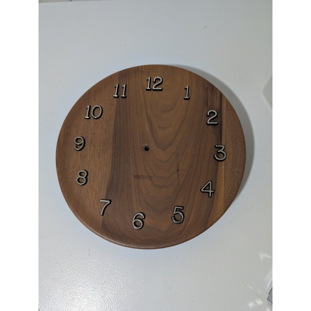 Vtg. Westclox Wall Clock Nocord Camden  12" Walnut wood AS IS NEEDS CLOCK MOVE.